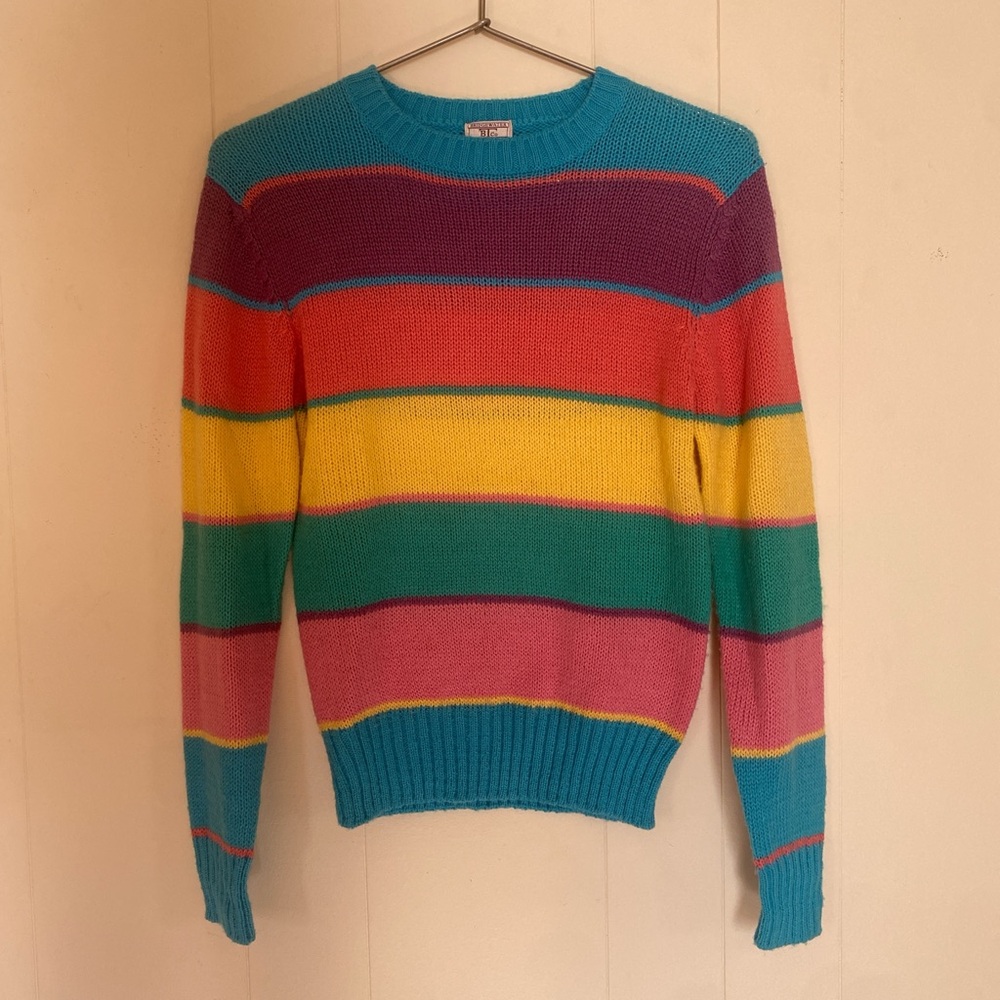 vintage 80s striped sweater